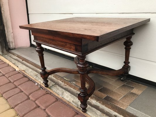 Mahogany and Oak Coffee Table, 1920s-WQQ-1765291