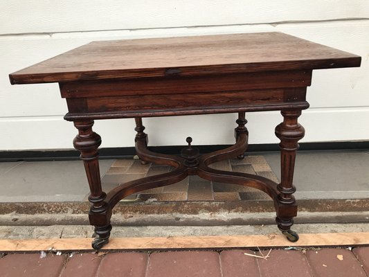 Mahogany and Oak Coffee Table, 1920s-WQQ-1765291