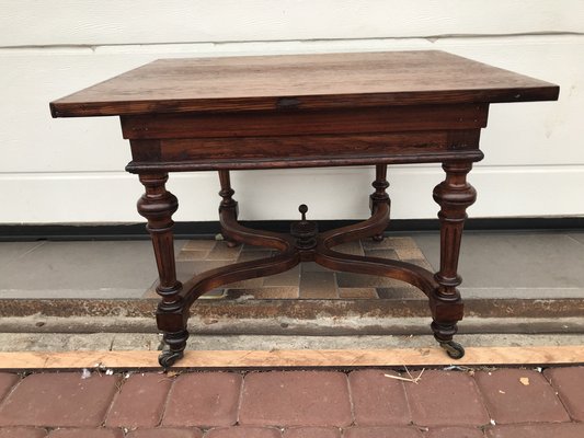 Mahogany and Oak Coffee Table, 1920s-WQQ-1765291