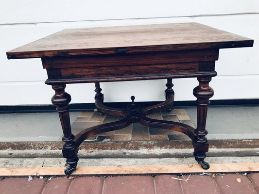 Mahogany and Oak Coffee Table, 1920s-WQQ-1765291