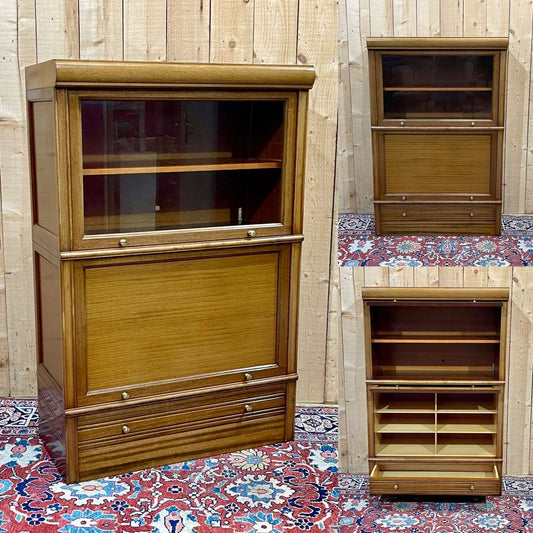 Mahogany and Oak Office Display Cabinet from the MD Brand, 1960s