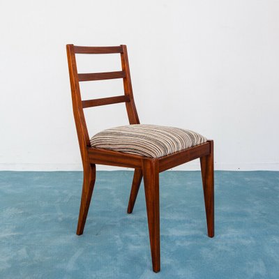 Mahogany and Velvet Desk Chair, 1950s-ZLY-843356