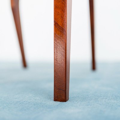 Mahogany and Velvet Desk Chair, 1950s-ZLY-843356