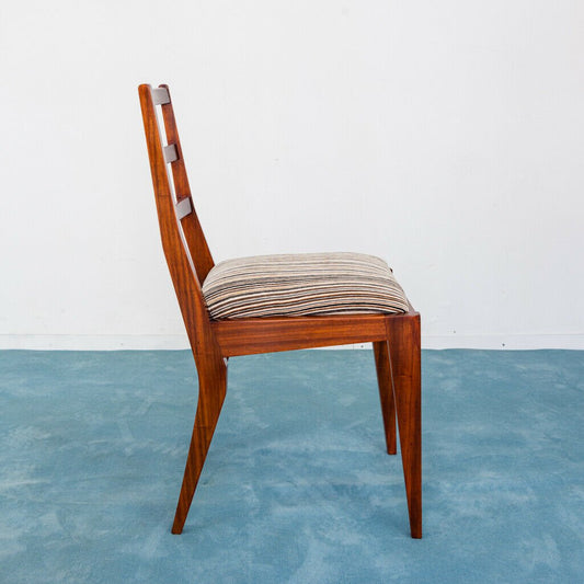 Mahogany and Velvet Desk Chair, 1950s