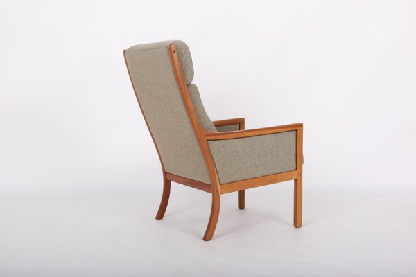 Mahogany and Wool Fabric Armchair by Ole Wanscher Hochleitner for Poul Jeppesens Møbelfabrik-DQ-1251624