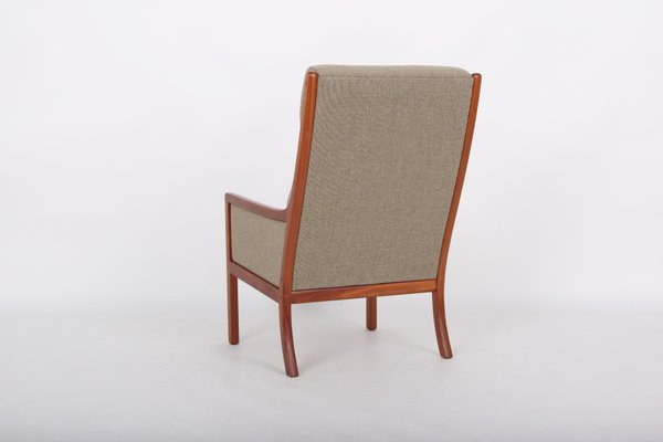 Mahogany and Wool Fabric Armchair by Ole Wanscher Hochleitner for Poul Jeppesens Møbelfabrik-DQ-1251624