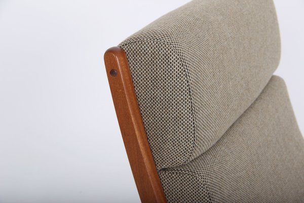 Mahogany and Wool Fabric Armchair by Ole Wanscher Hochleitner for Poul Jeppesens Møbelfabrik-DQ-1251624