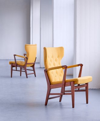 Mahogany Armchairs by Bertil Söderberg for Nordiska Kompaniet, 1940s, Set of 2-FMT-605938