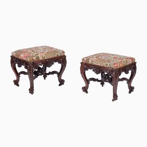 Mahogany Banquette Side Tables, 1890s, Set of 2-WMV-1441291