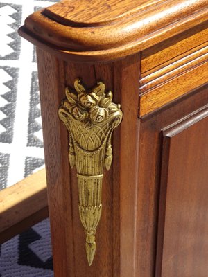 Mahogany Bed with Bronze Decorations, 1930s-ABK-2042176