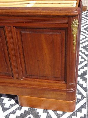 Mahogany Bed with Bronze Decorations, 1930s-ABK-2042176