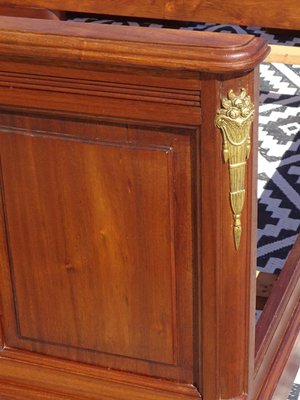 Mahogany Bed with Bronze Decorations, 1930s-ABK-2042176