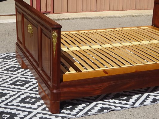 Mahogany Bed with Bronze Decorations, 1930s-ABK-2042176