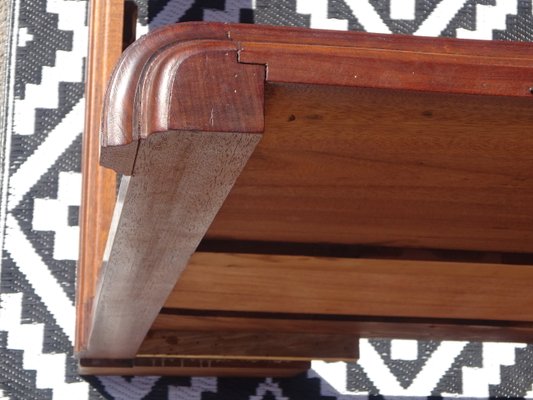 Mahogany Bed with Bronze Decorations, 1930s-ABK-2042176