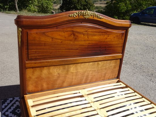 Mahogany Bed with Bronze Decorations, 1930s-ABK-2042176