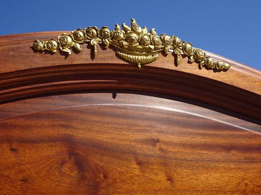 Mahogany Bed with Bronze Decorations, 1930s-ABK-2042176