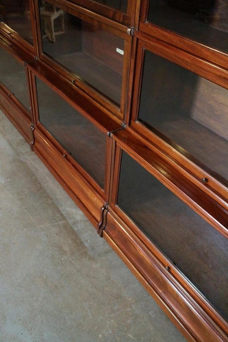 Mahogany Bookcase from Globe Wernicke, Set of 18