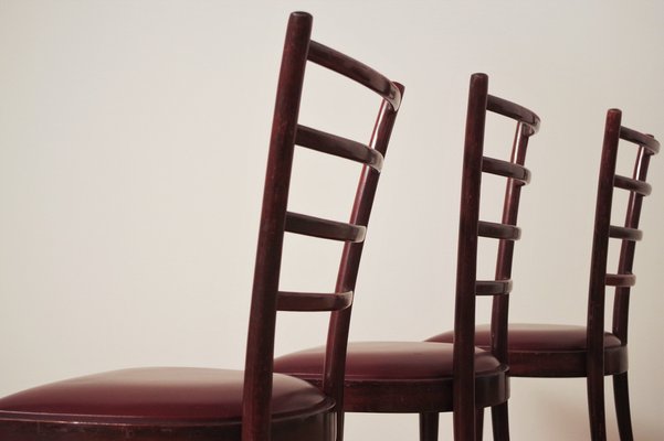 Mahogany Chairs, 1950s, Set of 3-KNM-975819