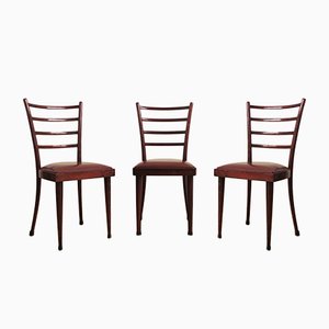 Mahogany Chairs, 1950s, Set of 3-KNM-975819