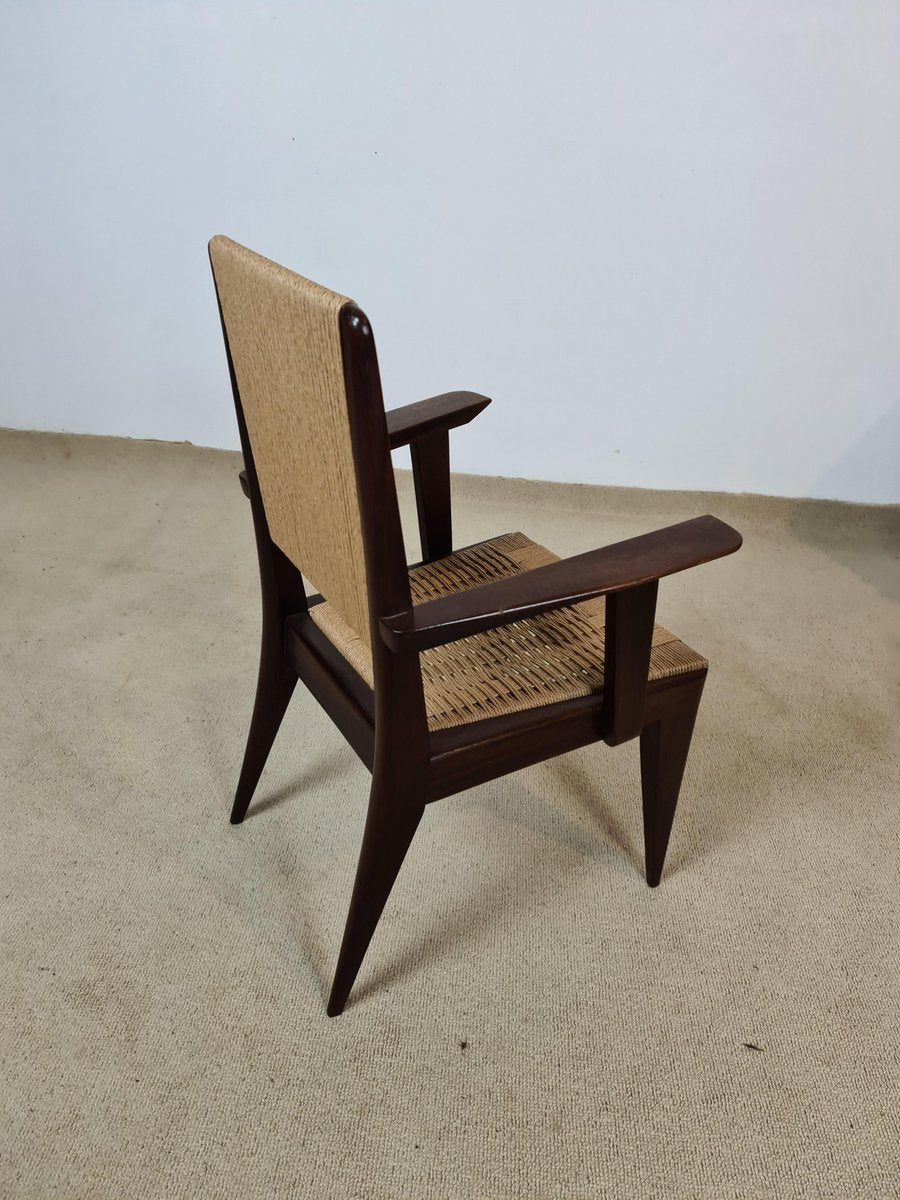 Mahogany Chairs, 1950s, Set of 4