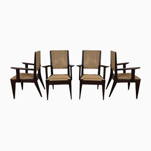 Mahogany Chairs, 1950s, Set of 4-DOA-1049329