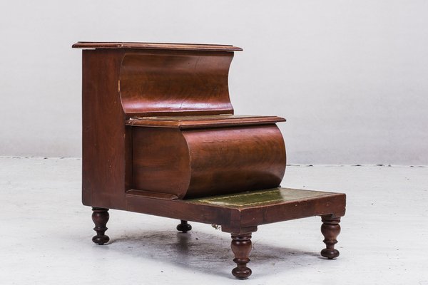 Mahogany Compartmental Library Steps, 1930s-ZZH-564590