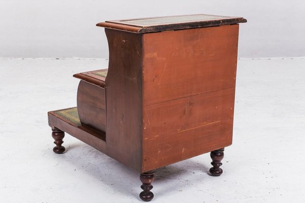 Mahogany Compartmental Library Steps, 1930s-ZZH-564590