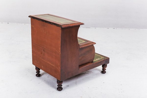 Mahogany Compartmental Library Steps, 1930s-ZZH-564590