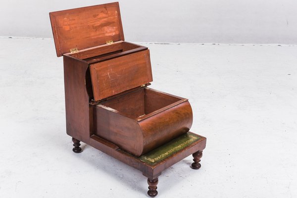 Mahogany Compartmental Library Steps, 1930s-ZZH-564590