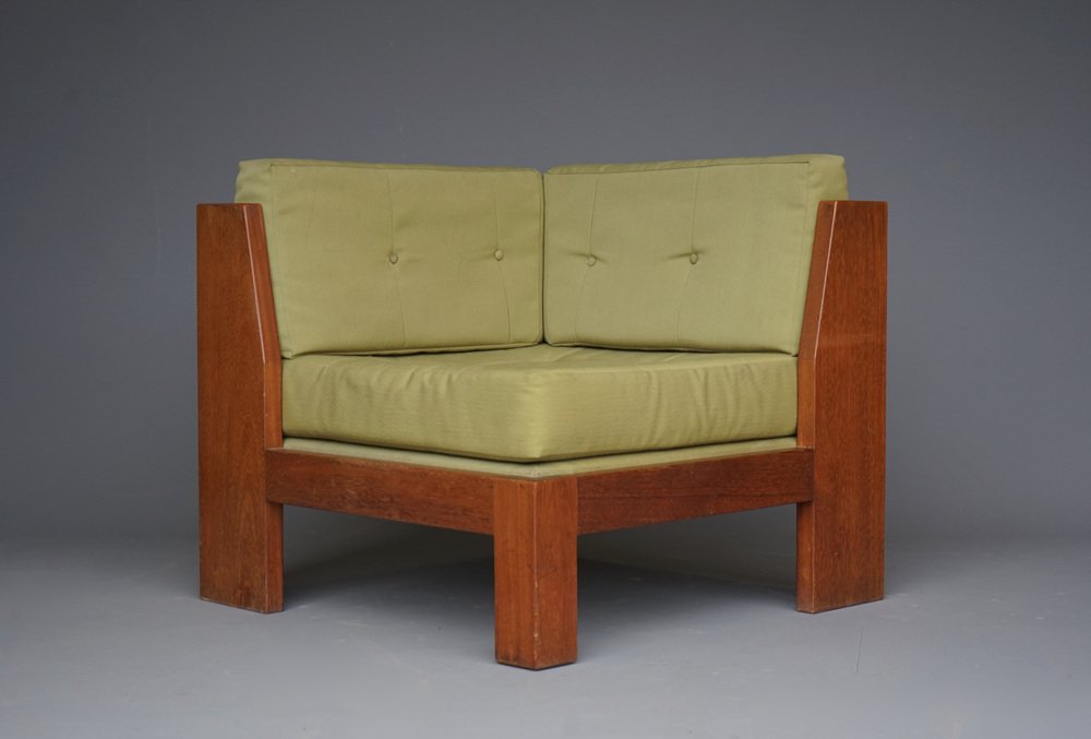 Mahogany Corner Chair by Wim Den Boon, 1960s