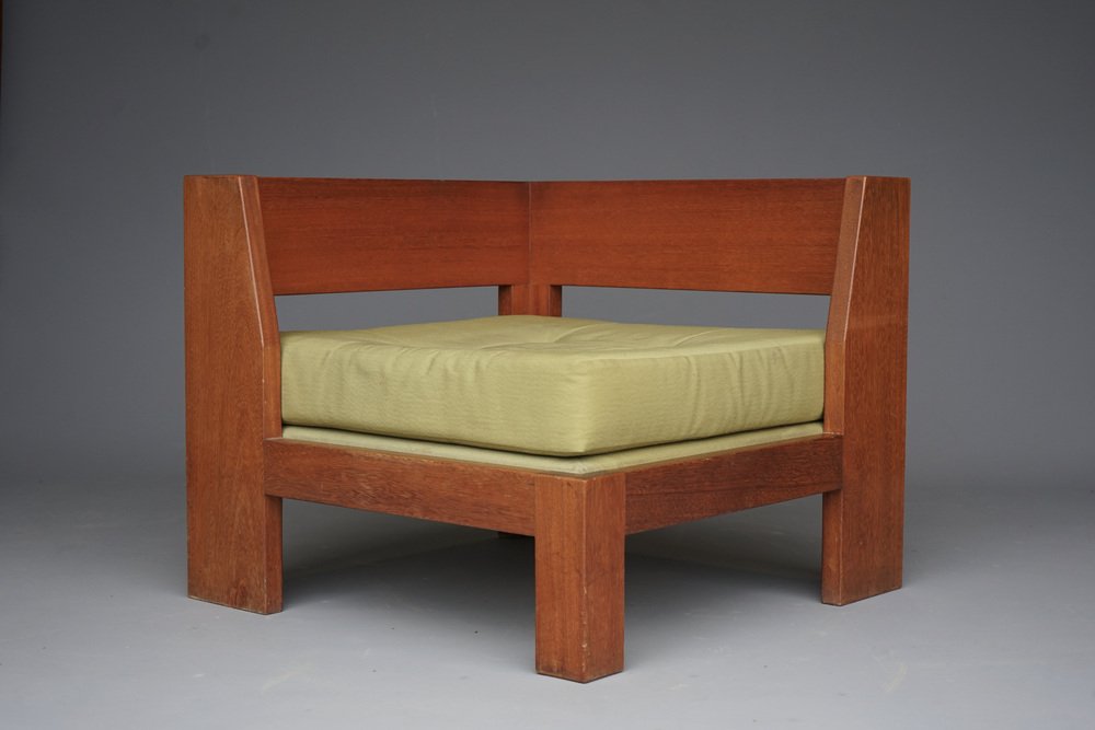 Mahogany Corner Chair by Wim Den Boon, 1960s