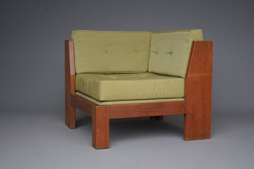 Mahogany Corner Chair by Wim Den Boon, 1960s