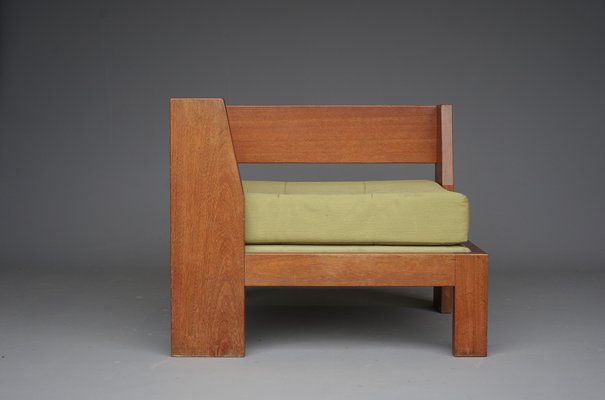 Mahogany Corner Chair by Wim Den Boon, 1960s-MB-1788028