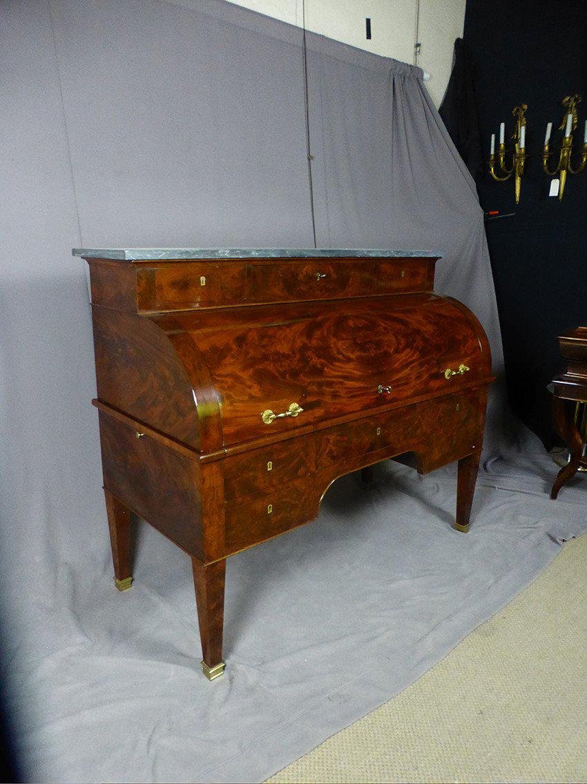 Mahogany Cylinder Office Secretaire