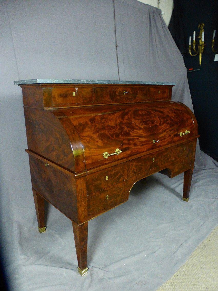 Mahogany Cylinder Office Secretaire