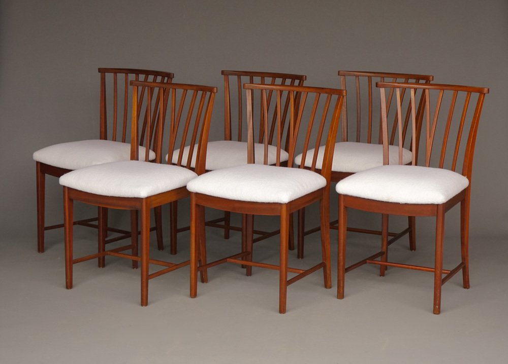 Mahogany Dining Chairs by Elmar Berkovich for Zijlstra, 1950s. Set of 6