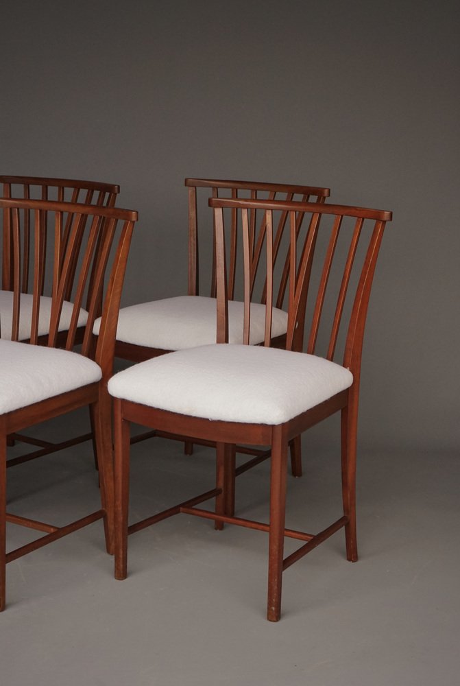 Mahogany Dining Chairs by Elmar Berkovich for Zijlstra, 1950s. Set of 6