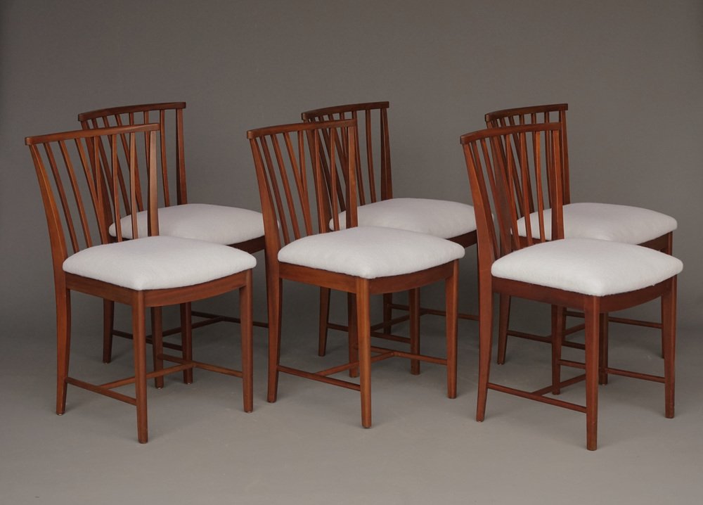 Mahogany Dining Chairs by Elmar Berkovich for Zijlstra, 1950s. Set of 6