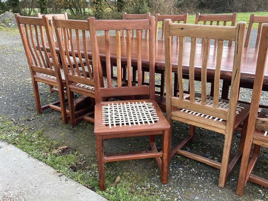 Mahogany Dining Set, 1970s, Set of 17-QYF-1754436