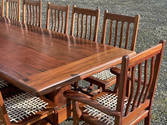 Mahogany Dining Set, 1970s, Set of 17-QYF-1754436