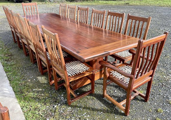 Mahogany Dining Set, 1970s, Set of 17-QYF-1754436