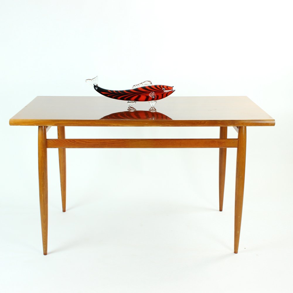 Mahogany Dining Table, Former Czechoslovakia, 1970s