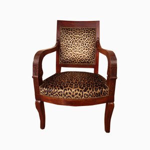 Mahogany Empire Style Armchair-KMQ-912291