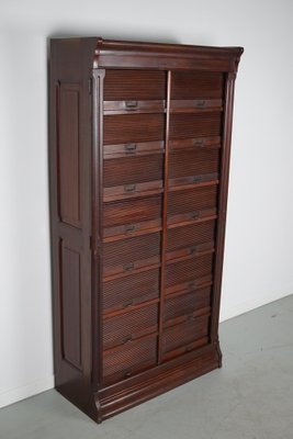 Mahogany Filing Cabinet with Roll Down Tambour Doors, USA, 1920s-XO-1738099