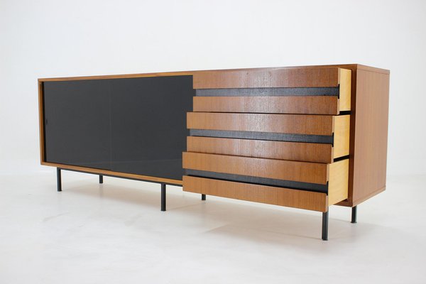 Mahogany & Glass Commode, Czechoslovakia, 1970s