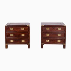 Mahogany Marine Chests of Drawers, 1950s, Set of 2-CEJ-1806508