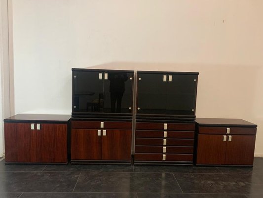 Mahogany Modular Furniture, 1970s, Set of 6-IJR-1153424