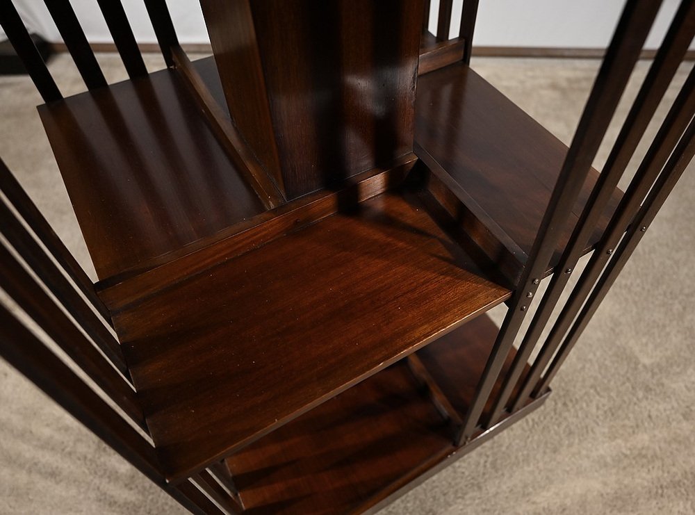 Mahogany Rotating Library