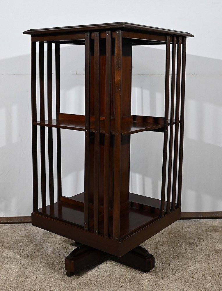 Mahogany Rotating Library