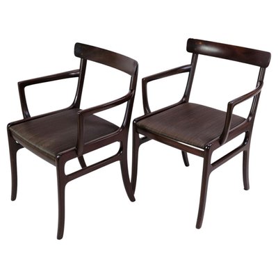 Mahogany Rungstedlund Armchairs by Ole Wancher, Set of 2-UY-1271332